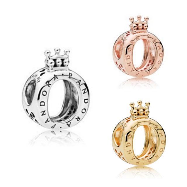 【Moments】CROWN O CHARM Letter O 925 silver pendant rose gold for pan 797401 767401 787401