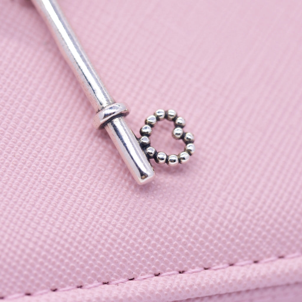 PAN FLOATING LOCKET HEART KEY NECKLACE 925 silver Pendant for women chain