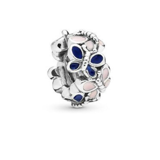 【Moments】Butterfly Arrangement Spacer Charm 925 silver for pan 797870ENMX Sterling silver