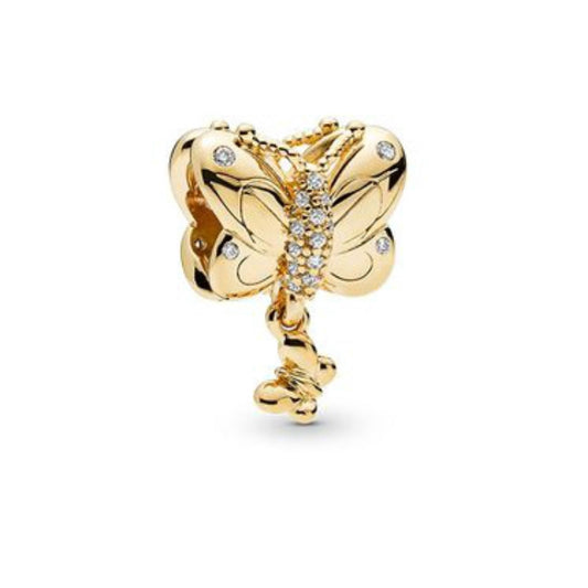 【MOMENTS】Shine Decorative Butterfly Charm gold pendant 767899CZ