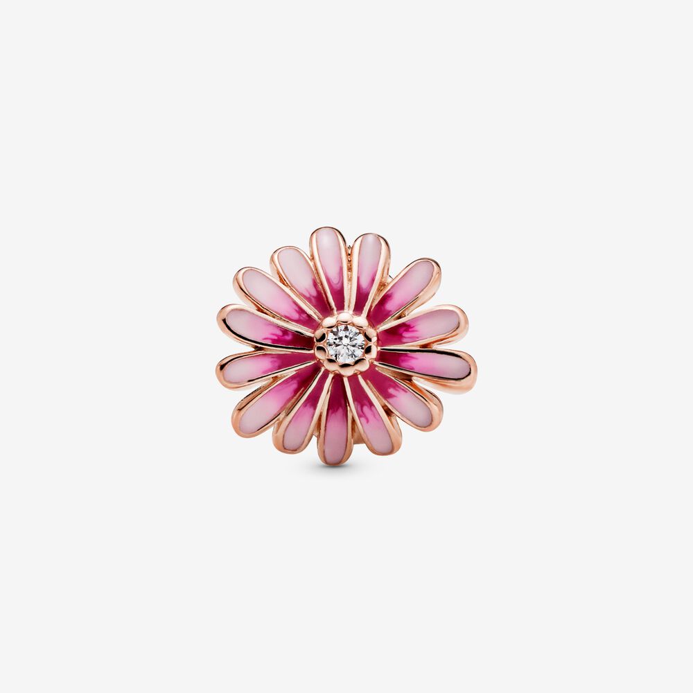 【Moments】Pan Garden  Pink Daisy Flower Charm 788775C01 rose gold adversity charm