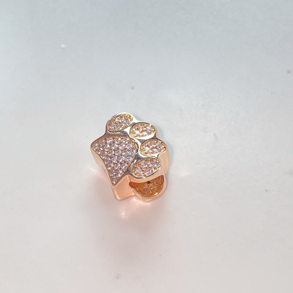 【Moments】PAN Sparkling Paw Print Charm Sterling silver 925 silver pet animal rose gold 781714C01 791714CZ