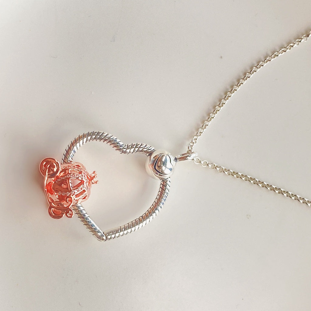 【Moments】Pan Heart Charm Pendant 925 silver 399384C00 389384C00 Compatible With Moments charm