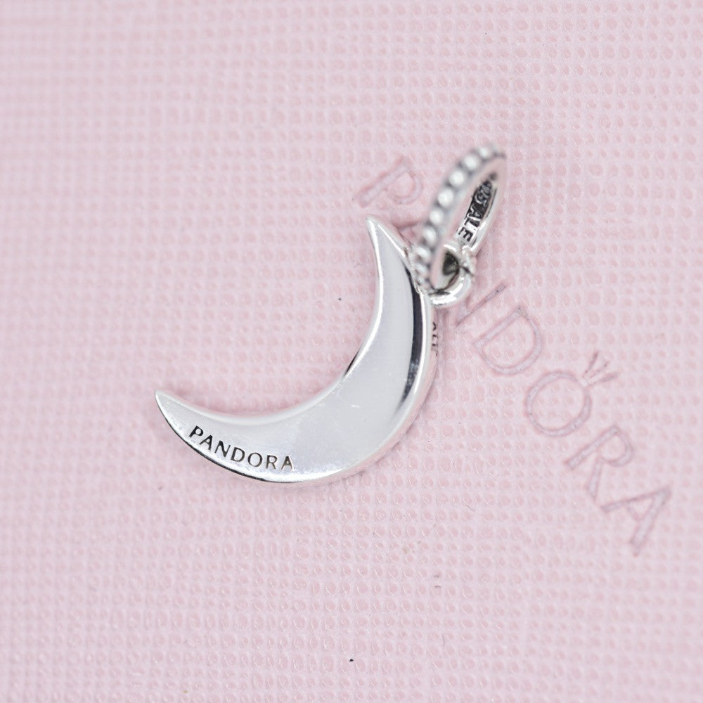 【Moments】Passions Sparkling Crescent Moon Pendant charm 399184C01 925 Silver