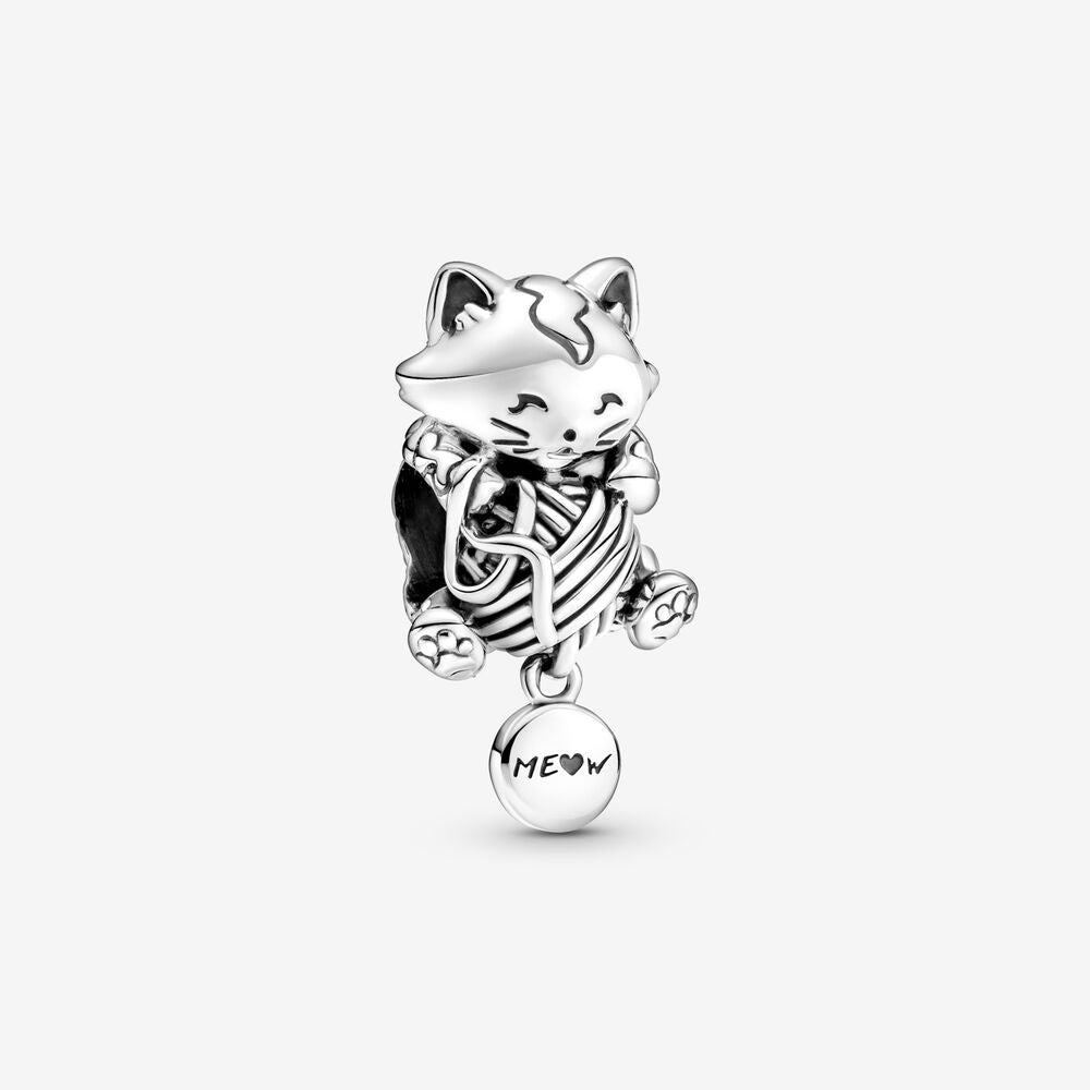 【Moments】PAN Kitten & Yarn Ball Charm 925 silver animal Cat cute penadnt 799535C00