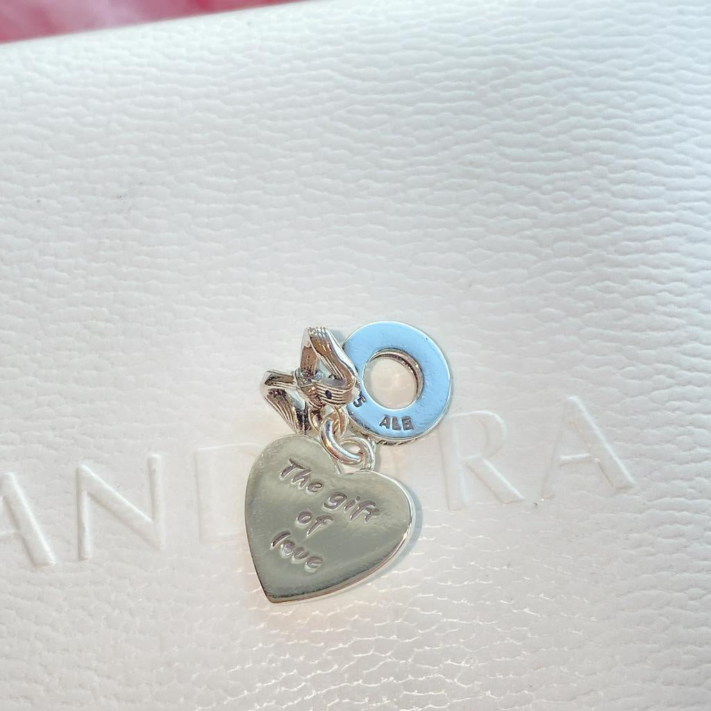 【Moments】Pan Bow and Love Heart Dangle Charm pendant 799221C01 925 Silver 2020 New