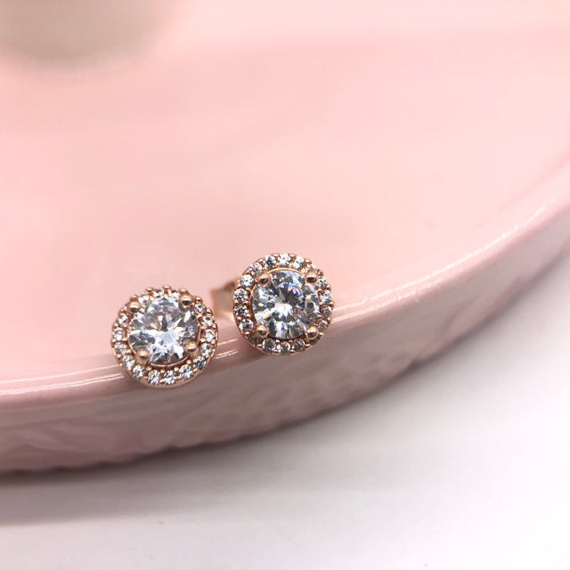 PAN Classic Elegance Rose gold Earrings 925 silver