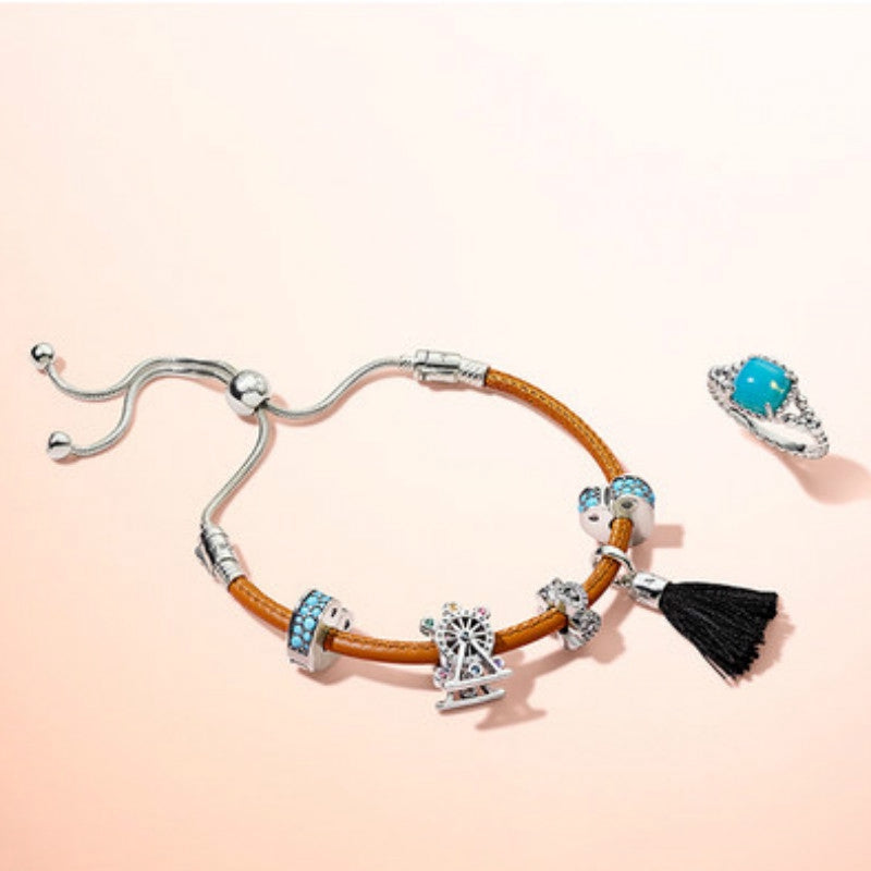 【Moments】Ferris Wheel Charm, Multi-Colored Crystal  925 silver for pan 797199NLCMX