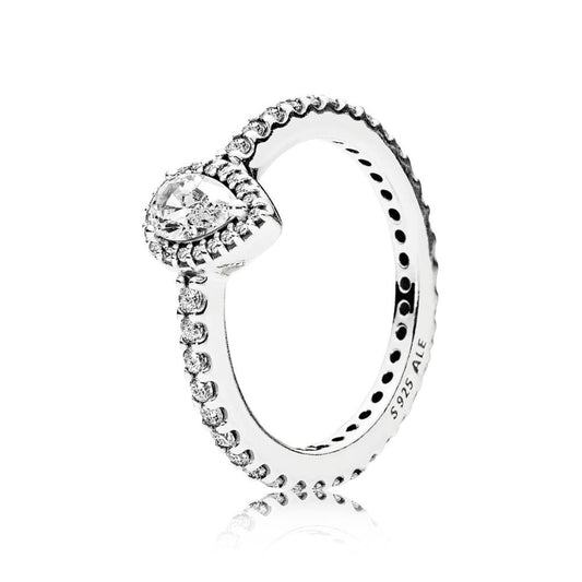 PAN Radiant Teardrop Ring Diamond 925 silver ring women 196254CZ