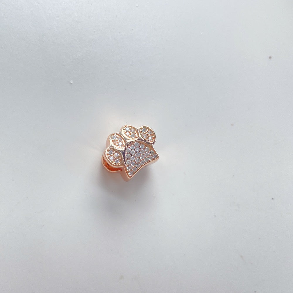 【Moments】PAN Sparkling Paw Print Charm Sterling silver 925 silver pet animal rose gold 781714C01 791714CZ