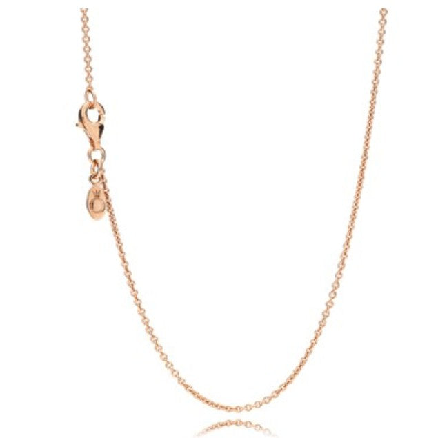 Pan Classic Cable Chain Necklace Rose gold Anchor Chain necklace 925 silver chains