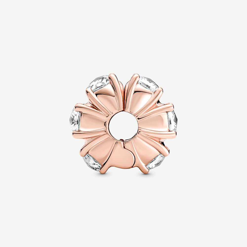 【Moments】Pan Long Pronged Sparkling Clip Charm 925Silver rose gold silver zircon 790046C01 780046C01