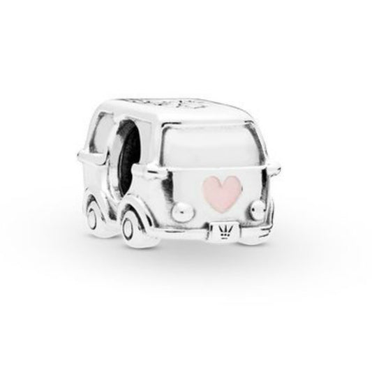【Moments】Camper Van Charm 925 silver pink heart car for pan 797871EN160