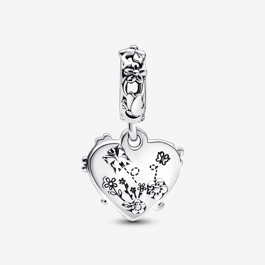 【Moments】Pan Winnie the Pooh & Piglet Double Dangle Charm 925 silver 792214C01 Cartoon animal