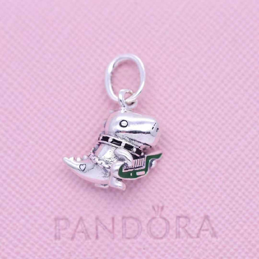 【Moments】Pan Dino the Dinosaur Punk Band Hanging Charm 925 Silver for women pendant 798297ENMX