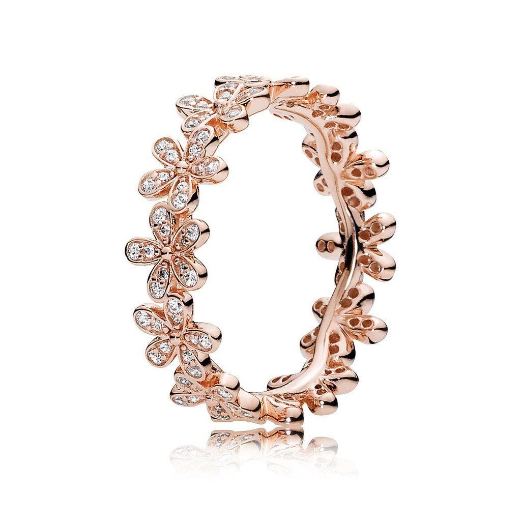 PAN Dazzling Daisy Meadow Stackable Ring 925 silver rose gold 180934CZ 190934CZ