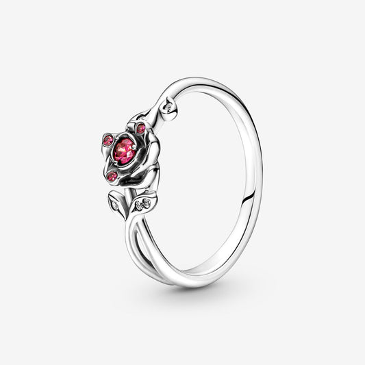 PAN Disny Beauty and the Beast Rose Ring rad Sterling silver 190017C01 925 silver women girl