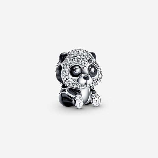 【Moments】PAN Sparkling Cute Panda Charm 790771C01 pendant 925 silver Animal cartoon black