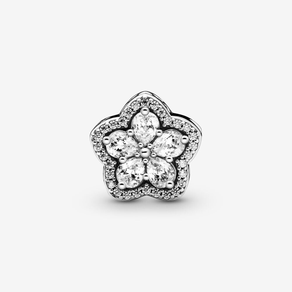 【Moments】Pan Sparkling Snowflake Pavé Charm 789224C01 925 silver Rose gold 799224C01