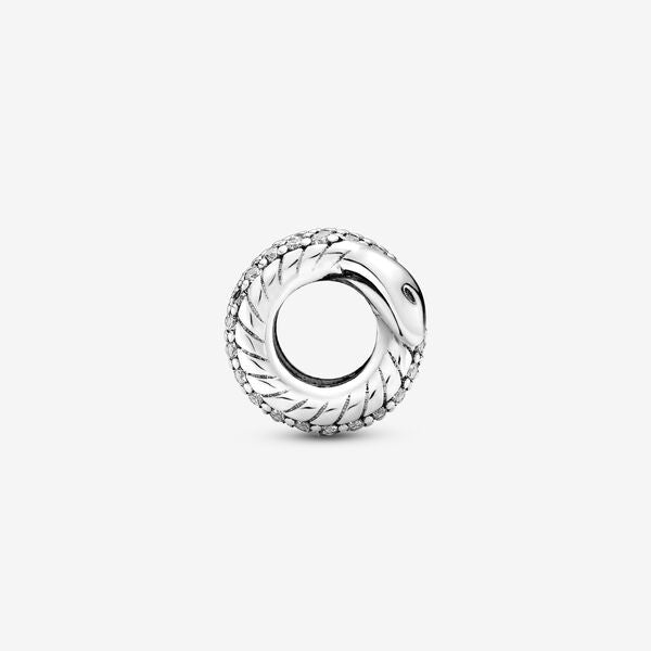 【Moments】PAN Sparkling Wrapped Snake Charm 799099C01 Sterling Silver