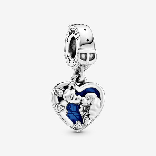 【MOMENTS】PAN Disney Lady and the Tramp Heart Dangle Charm 925 Silver pendant 798634C01
