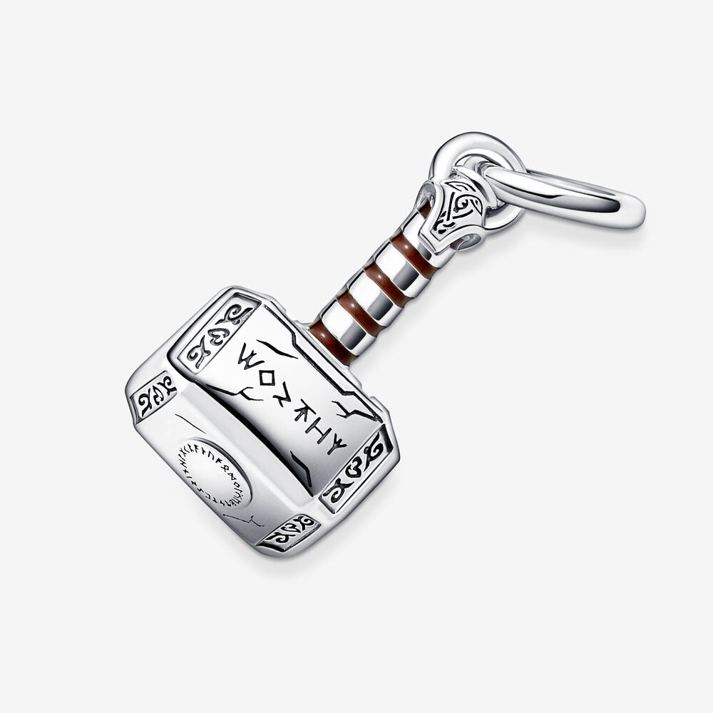 【Moments】PAN Mar The Avengers Thor's Hammer Dangle Charm pendant 925 silver 790483C01 cartoon