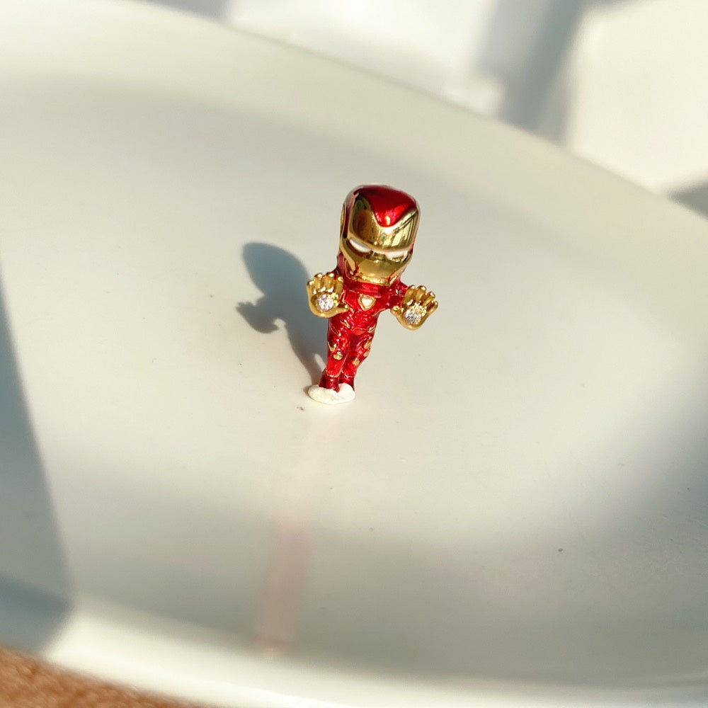 【Moments】PAN Mar The Avengers Iron Man Charm gold red pendant 760268C01 cartoon movie