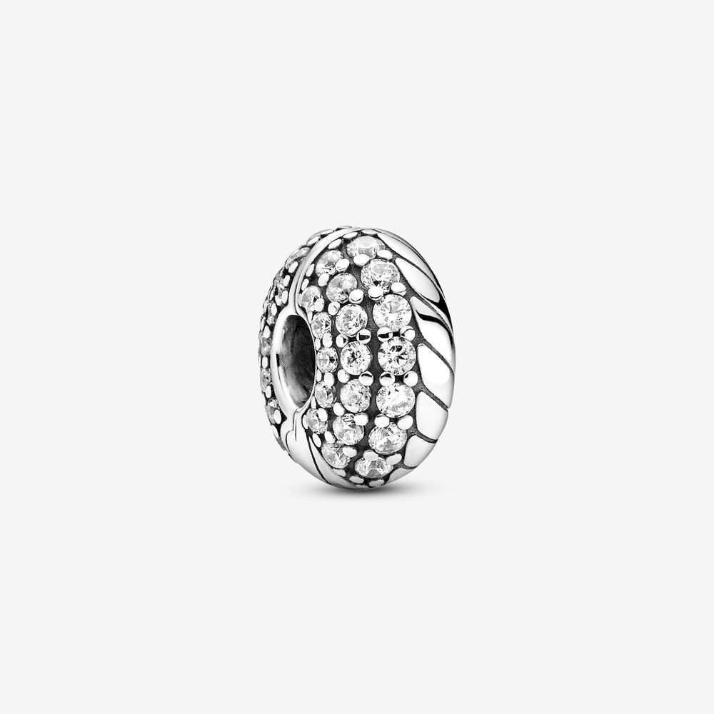 【Moments】PAN Pavé Snake Chain Pattern Clip charm 799089C01 925 silver Classic