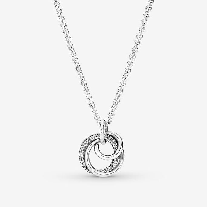 【Moments】PAN Family Always Encircled Pendant Necklace 391455C01 925 silver Sterling silver