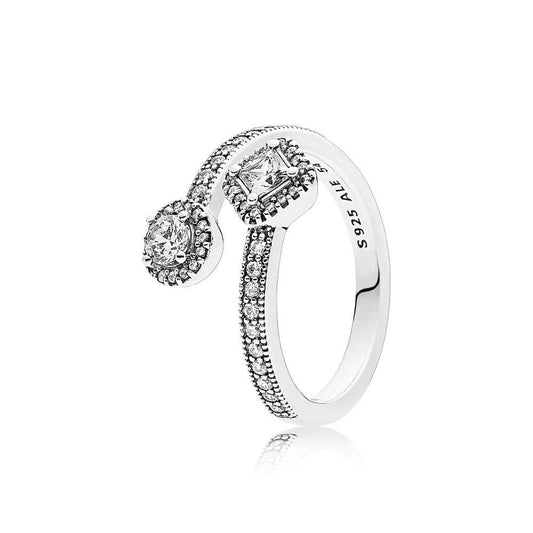 PAN Abstract Elegance Ring diamond 925 silver 191031CZ