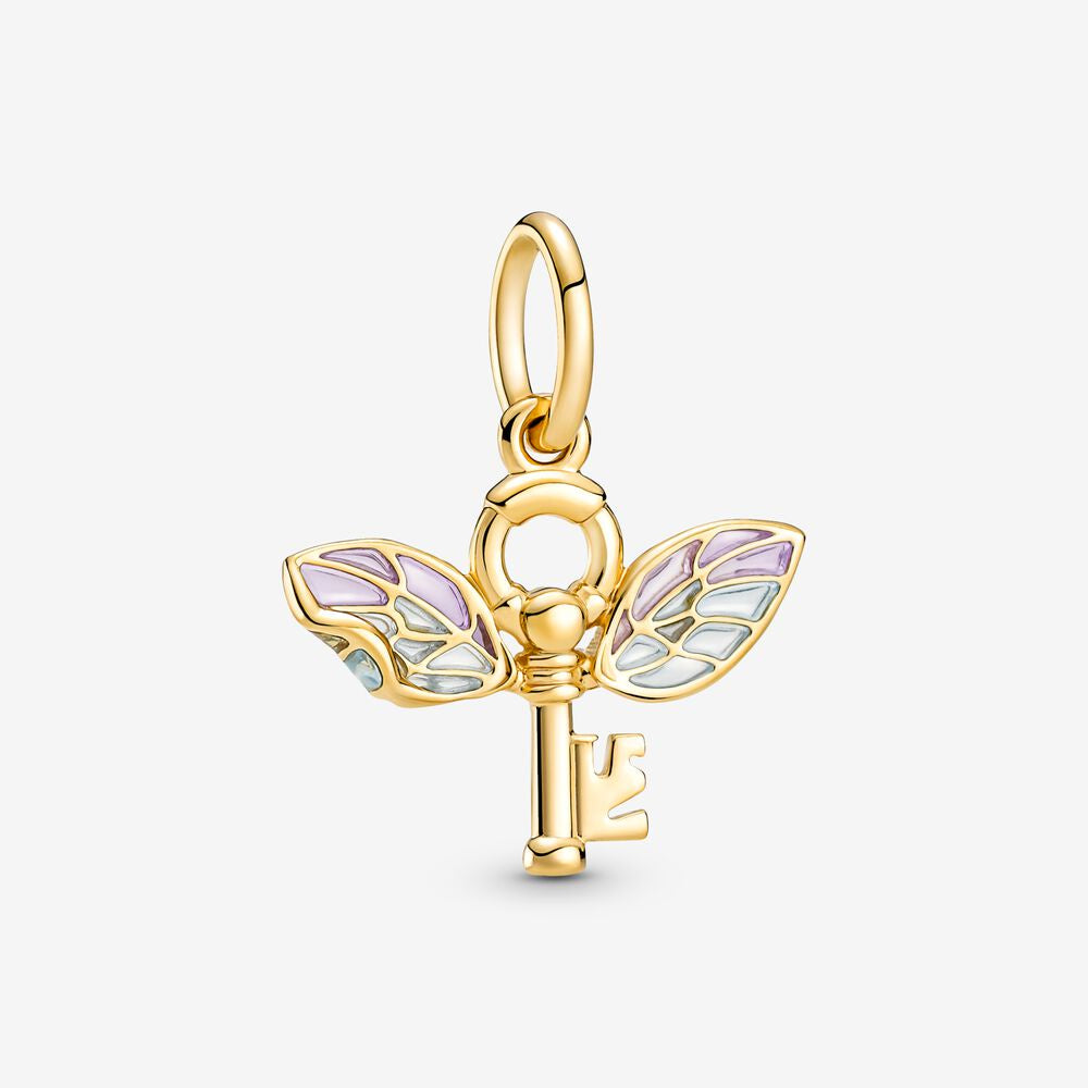 【Moments】harry Potter Winged Key Pendant charm gold Wing key 360034C01