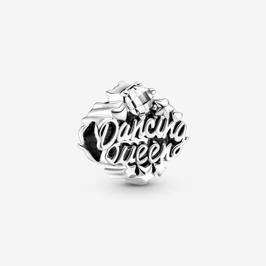【Moments】Pan Openwork Dancing Queen Charm 799524C01 Clear Charm with Zircon 925 Silver