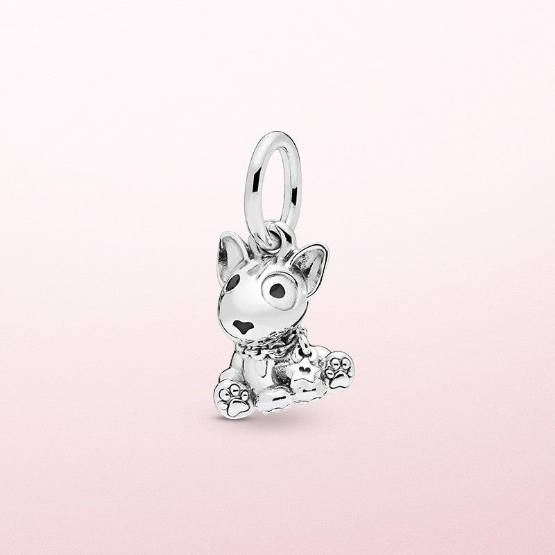 【Moments】Pan Kitty-Cat Hanging Bulldog Puppy Dog Dangle Labrador Charm Bull 925 Silver pendant 798011EN16 798010EN16 798009EN16 798008EN16