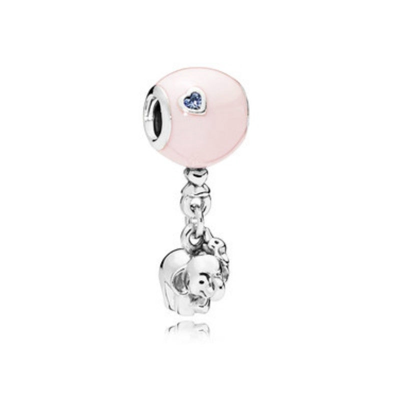 【Moments】Elephant and Pink Balloon Hanging Charm 925 silver pendant charm 797239EN160