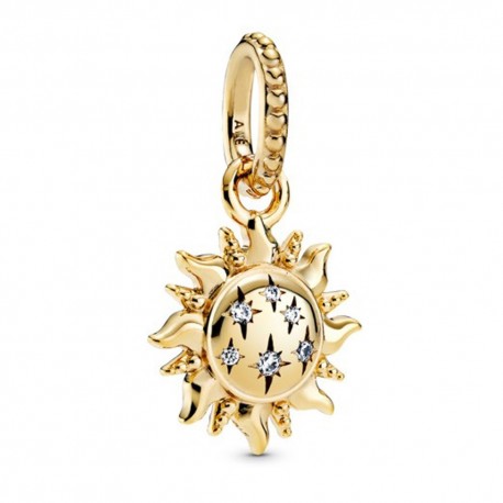 【MOMENTS】 PAN Sparkling Sun Pendant charm gold 368793C01 gold pendant