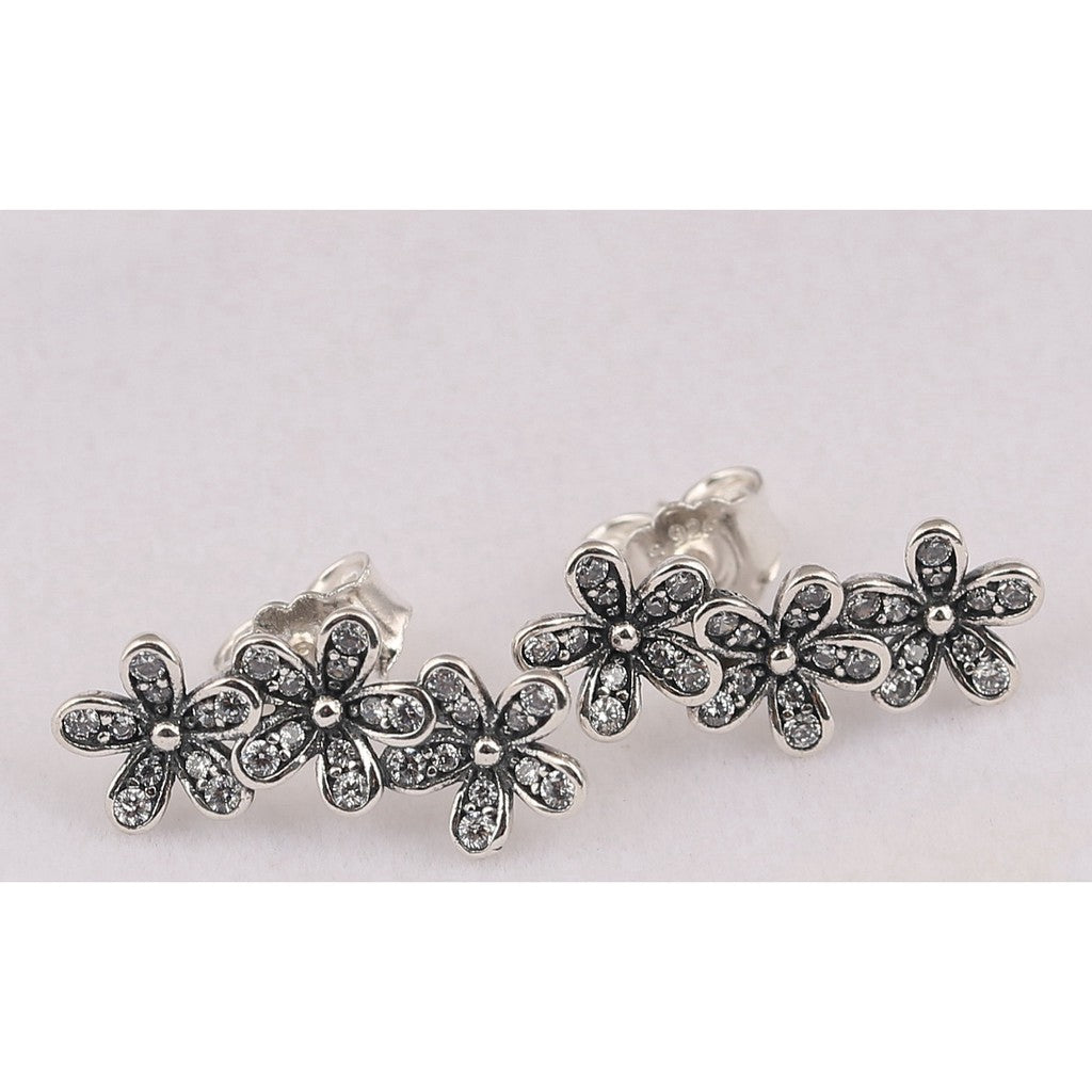 Pan  Dazzling Daisy Clusters Stud Earrings 925 silver 290744CZ