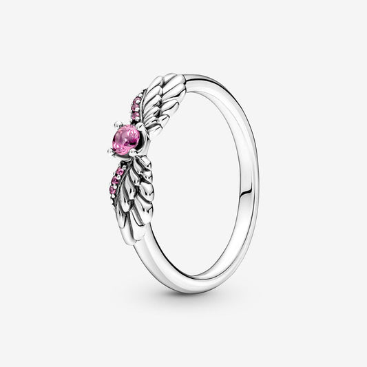 PAN Sparkling Angel Wings Ring 198500C02 925 silver Sterling silver Pink Crystals ring women