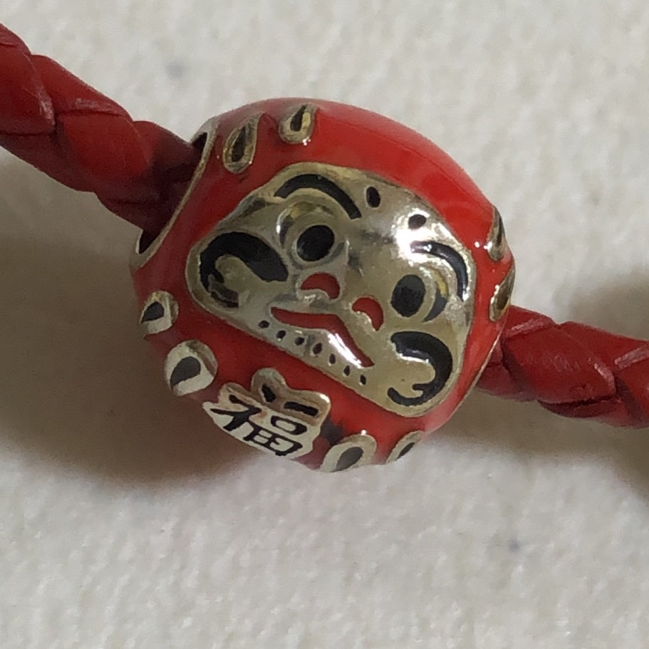 【Moments】Pan Red Daruma Doll Charm 798920C01 Red Lucky 925 silver charm