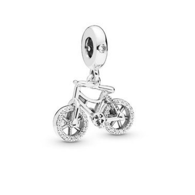 【Moments】Brilliant Bicycle Hanging Charm 925 Silver pendant 797858CZ