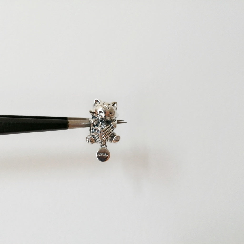 【Moments】PAN Kitten & Yarn Ball Charm 925 silver animal Cat cute penadnt 799535C00