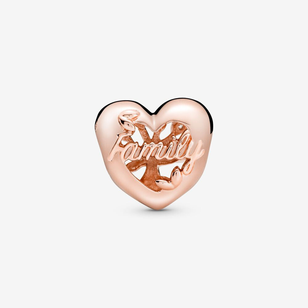 【Moments】PAN Openwork Family Tree Heart Charm 797058 788826C01 Rose gold 925 silver