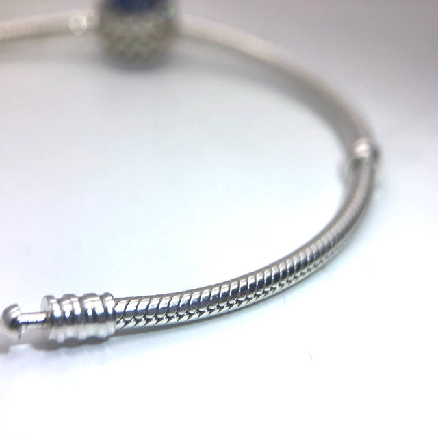 【Moments】Snake Chain Bracelet Sterling Silver 925 silver Classic bracelet for men women kids 590702HV