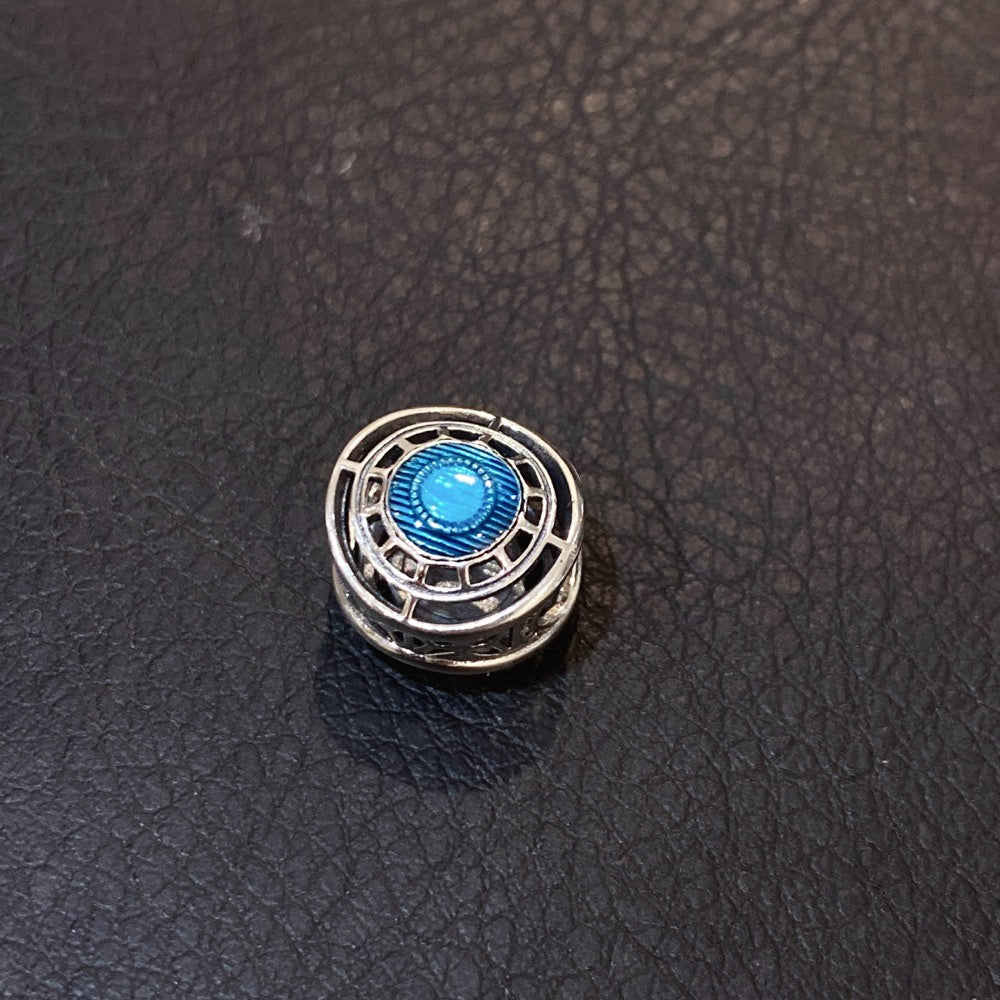 【Moments】PAN Mar The Avenger Iron Man Arc Reactor Charm 925 silver 790788C01 blue round