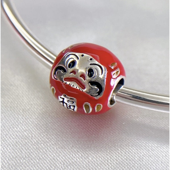 【Moments】Pan Red Daruma Doll Charm 798920C01 Red Lucky 925 silver charm