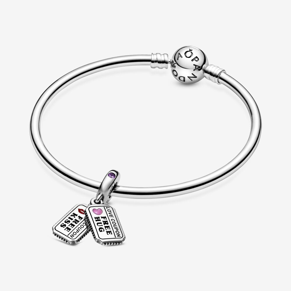 【MOMENTS】PAN Love Coupon Dangle Charm 925 Silver pendant for women bracelet 798703C01