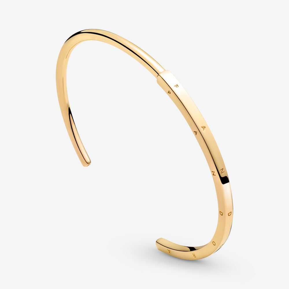 Pan Signature I-D Bangle 925 silver women rose gold/gold/silver Simple classic style 589493C00 569493C00 599493C00