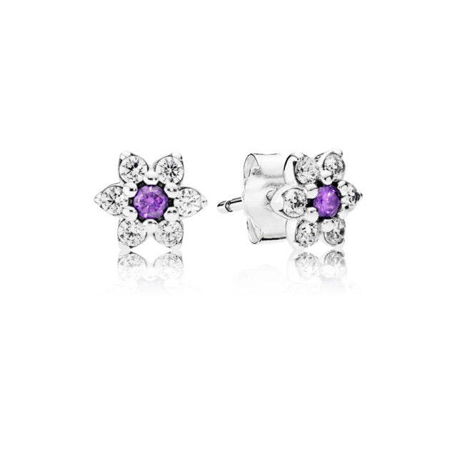 PAN Forget Me Not Stud Earrings 925 silver diamond 290690ACZ