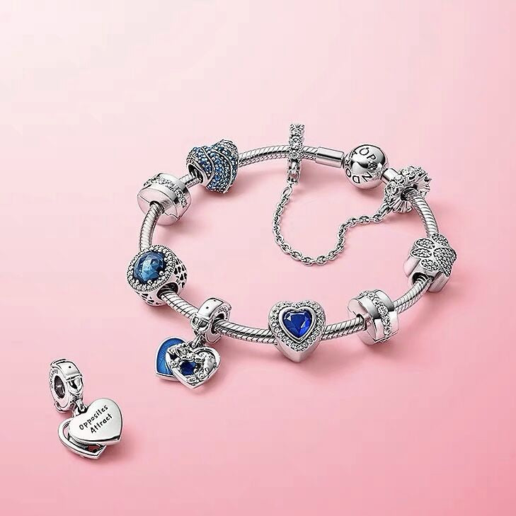 【MOMENTS】PAN Disney Lady and the Tramp Heart Dangle Charm 925 Silver pendant 798634C01