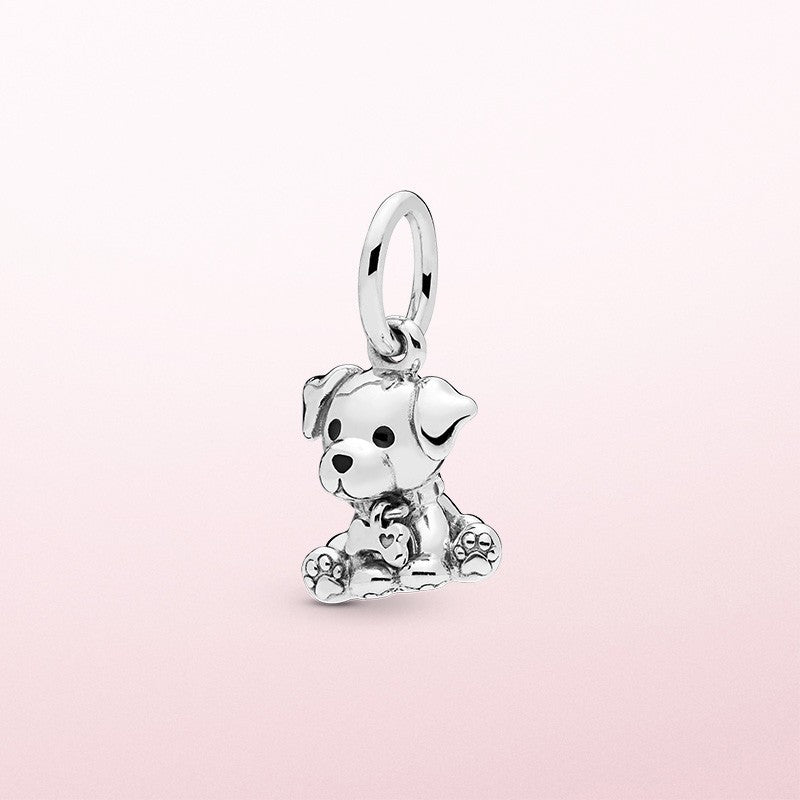 【Moments】Pan Kitty-Cat Hanging Bulldog Puppy Dog Dangle Labrador Charm Bull 925 Silver pendant 798011EN16 798010EN16 798009EN16 798008EN16