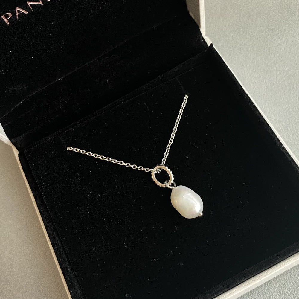 【MOMENTS】Pan Freshwater Cultured Baroque Pearl Pendant Charm 925 Silver for women pendant 399427C01